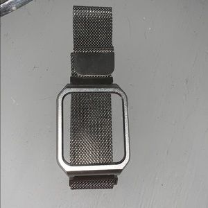 Silver magnetic apple watch band